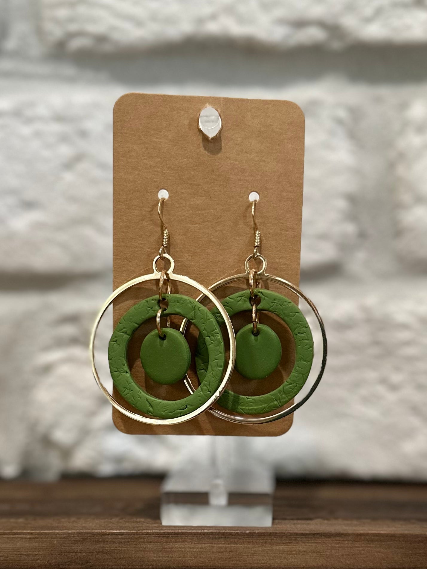 Olive & Gold texture circles