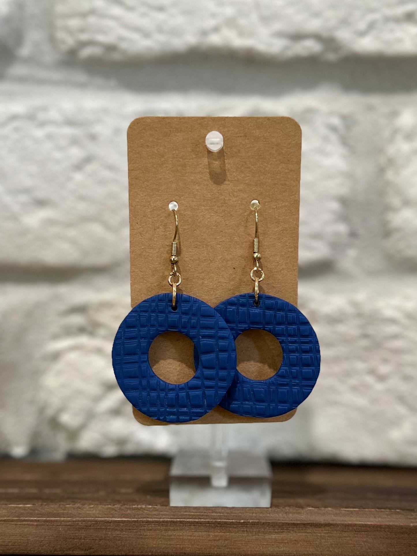 Textured Navy Circles