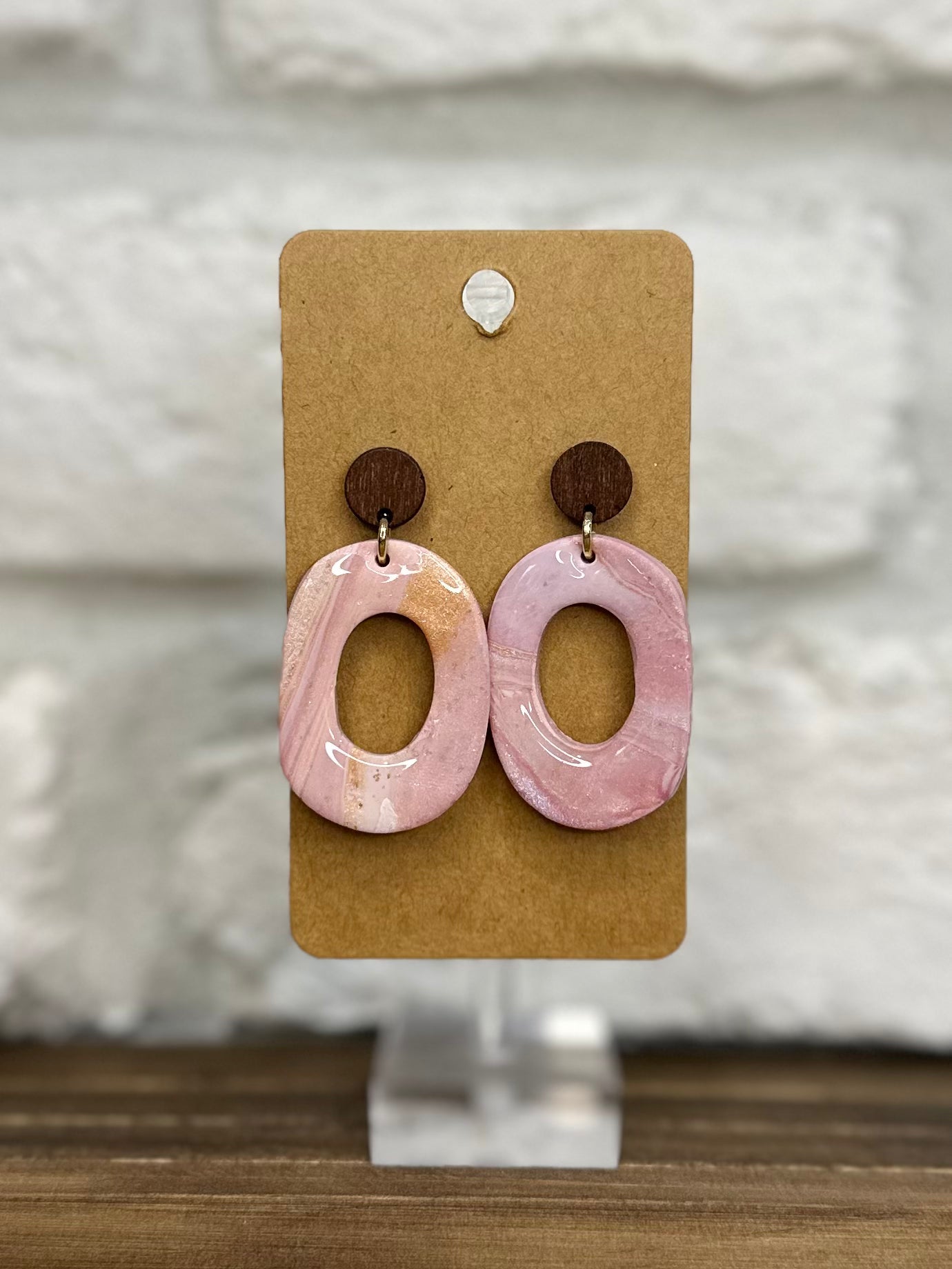 Sherbet open oval w/wood