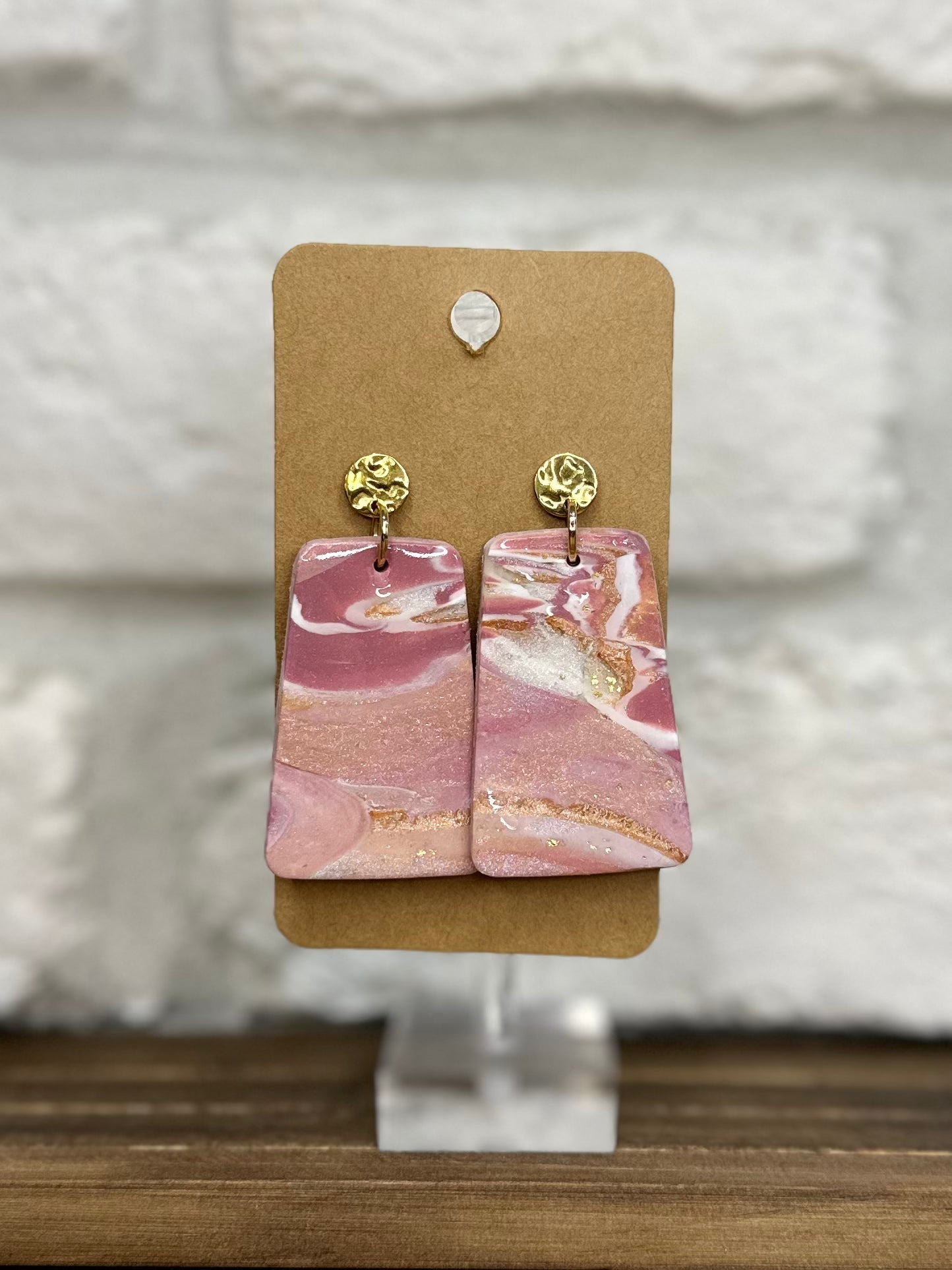 Sherbet swirl rectangle w/ gold