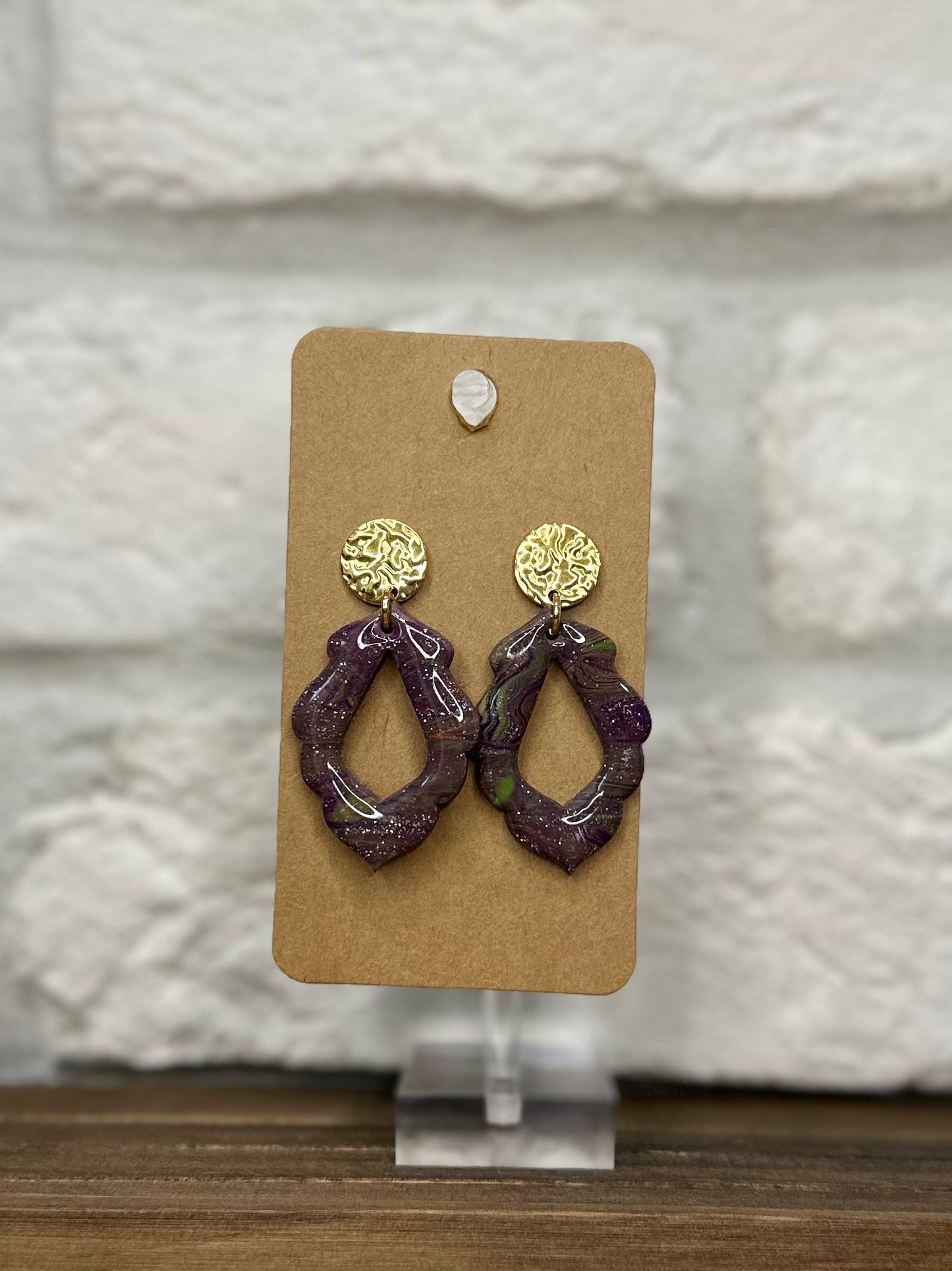 Purple & green glitter frame w/ gold