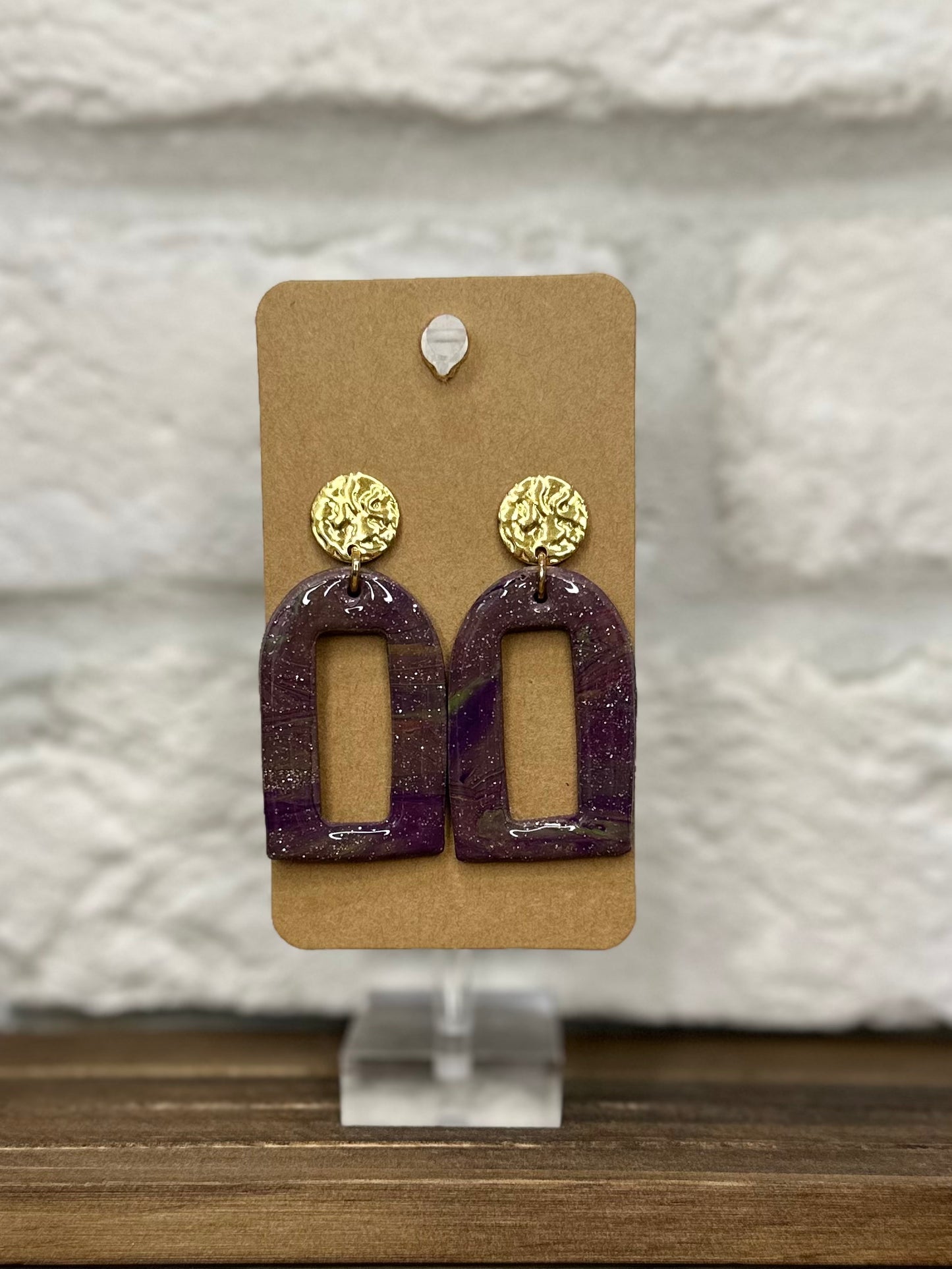 Purple & Green glitter arch w/ gold