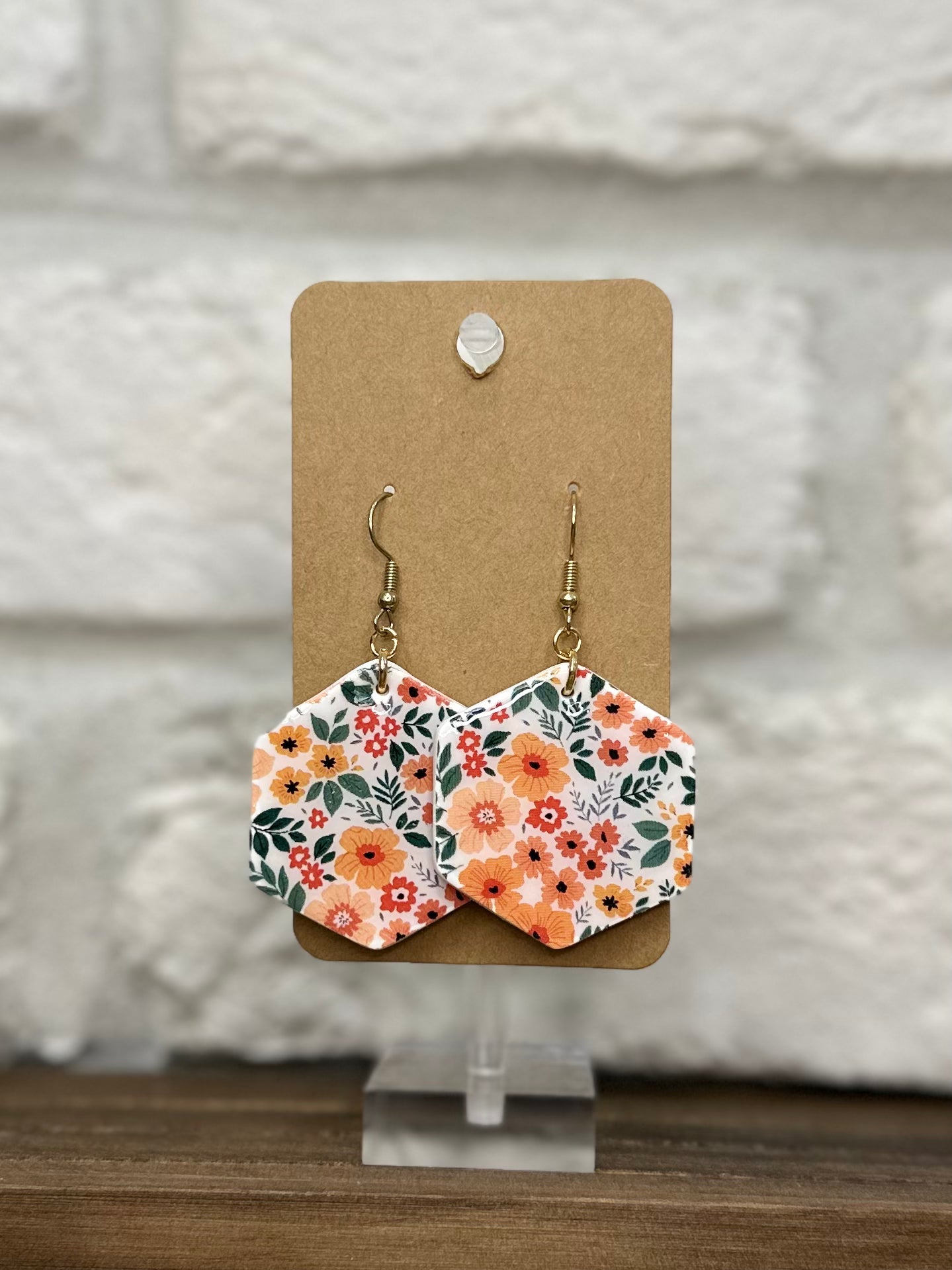 Peach floral hex