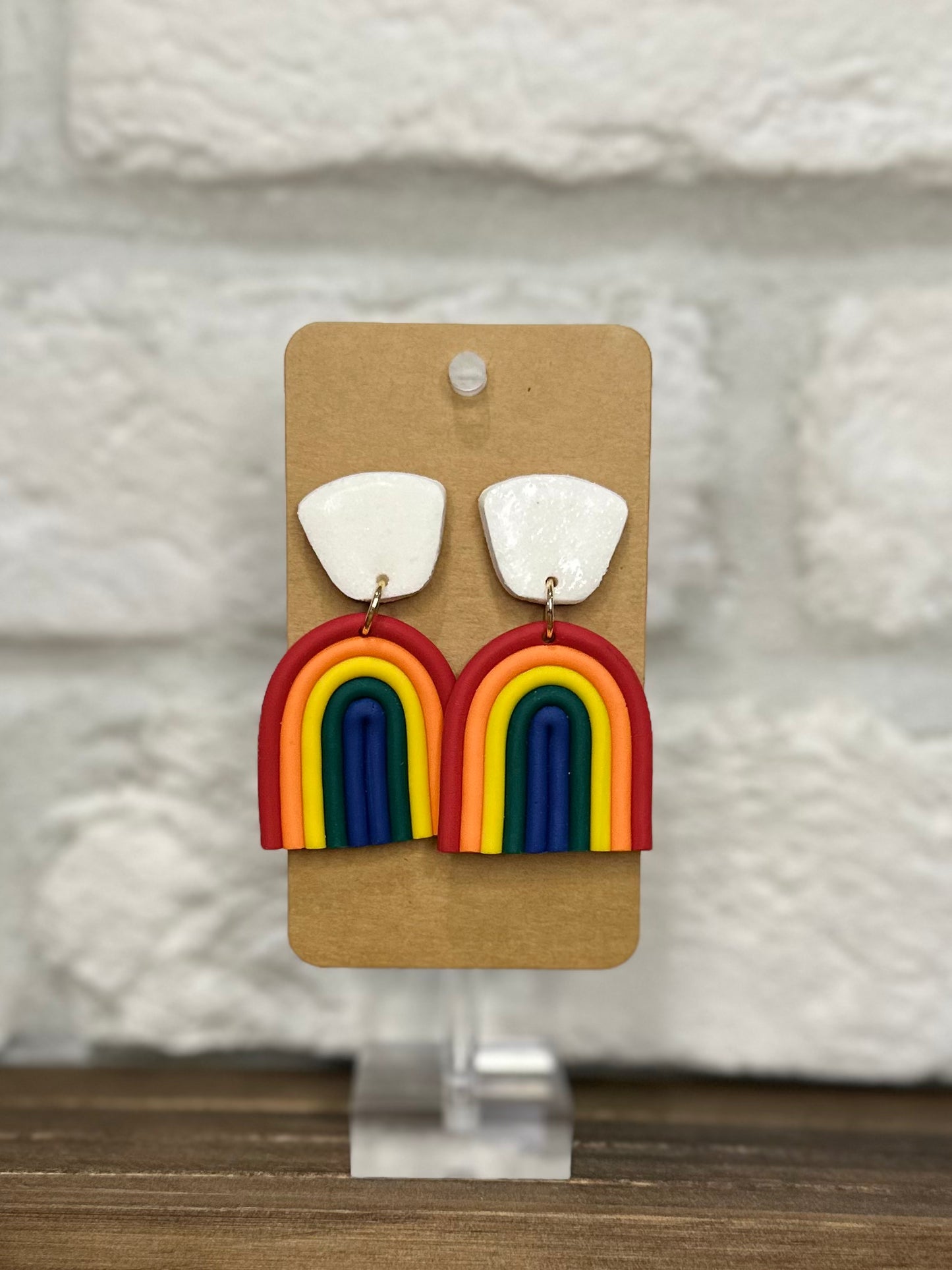 Rainbow w/ glitter white