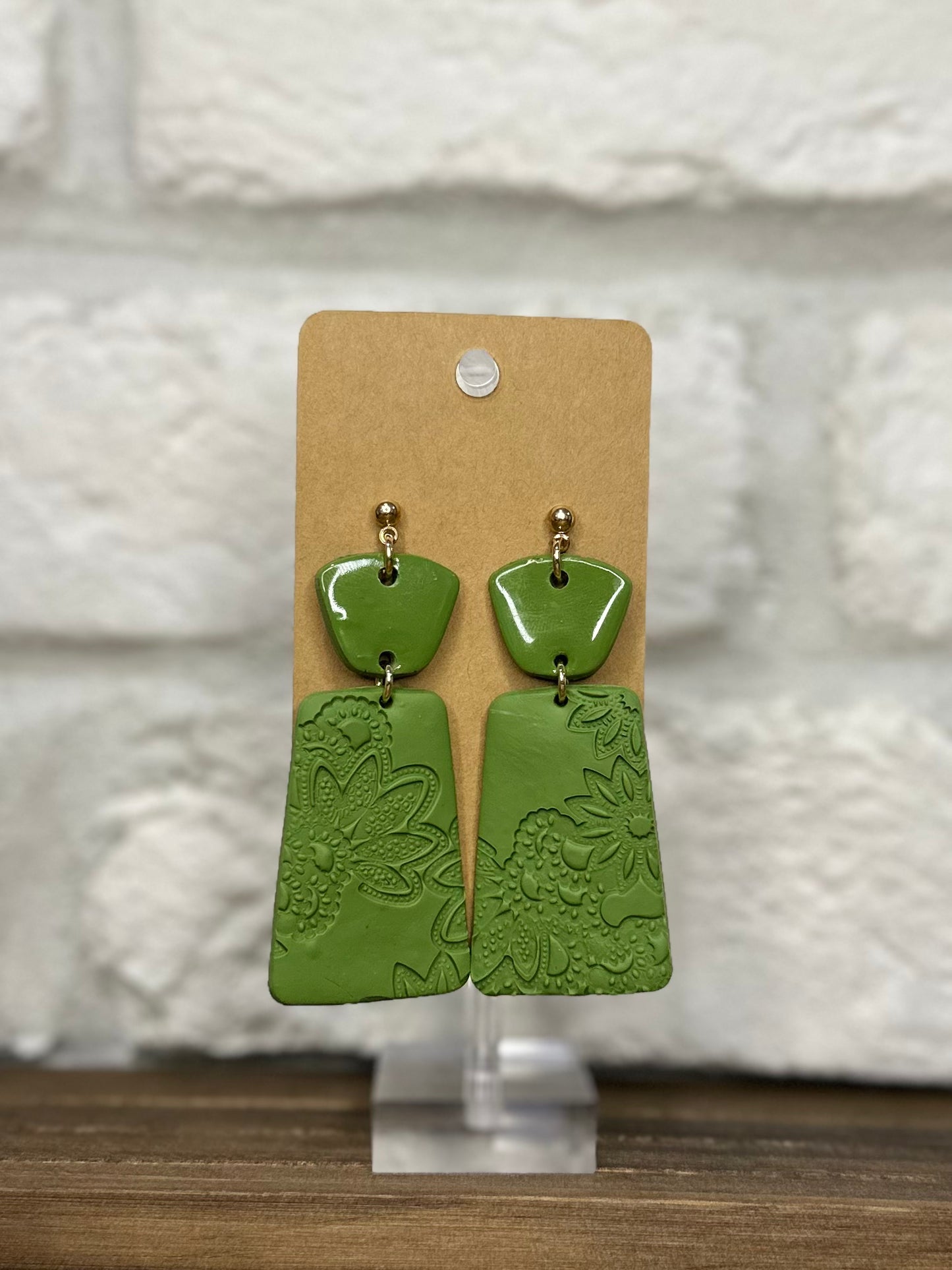 Olive textured rectangle