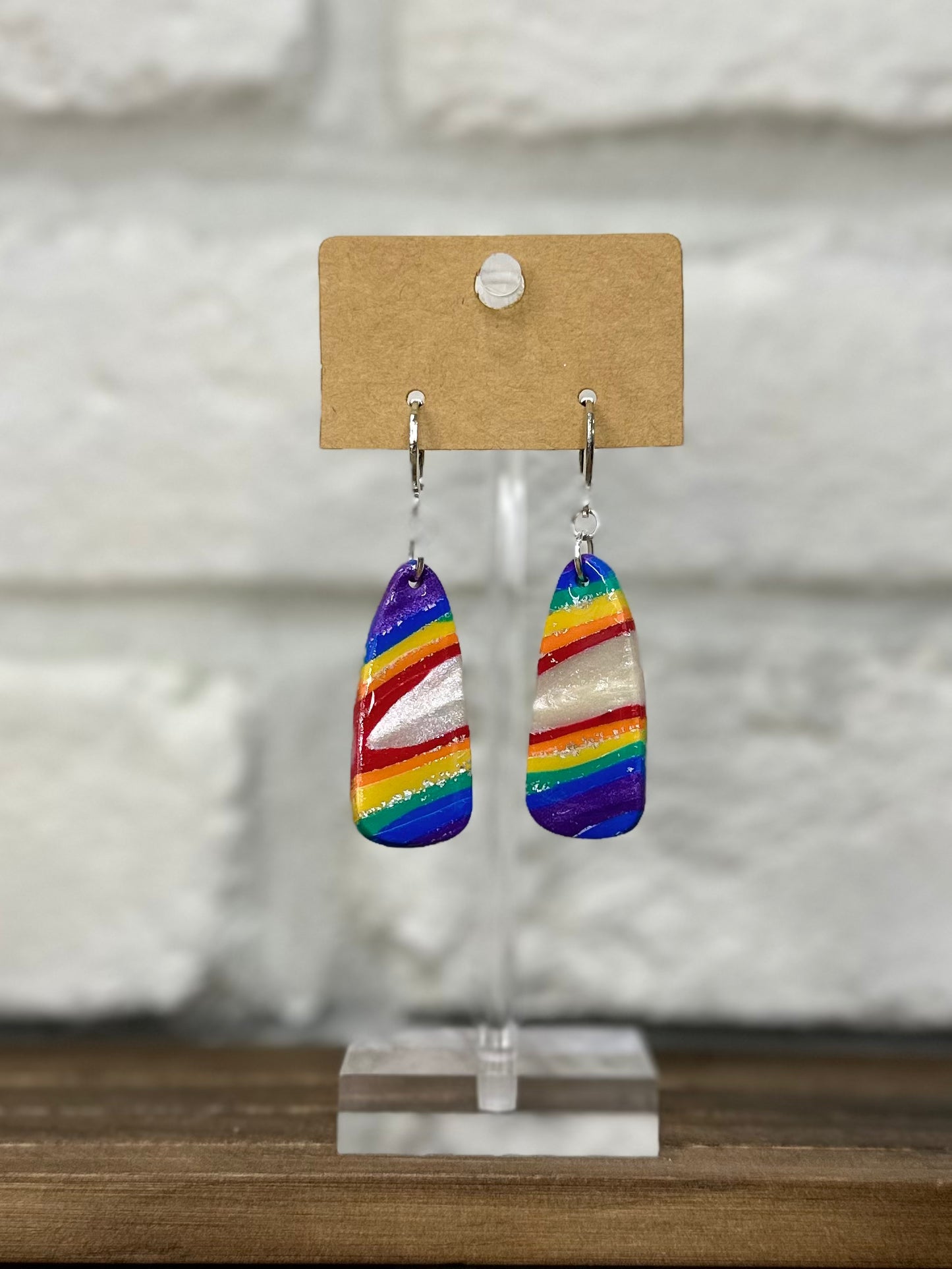 Rainbow swirl dangle