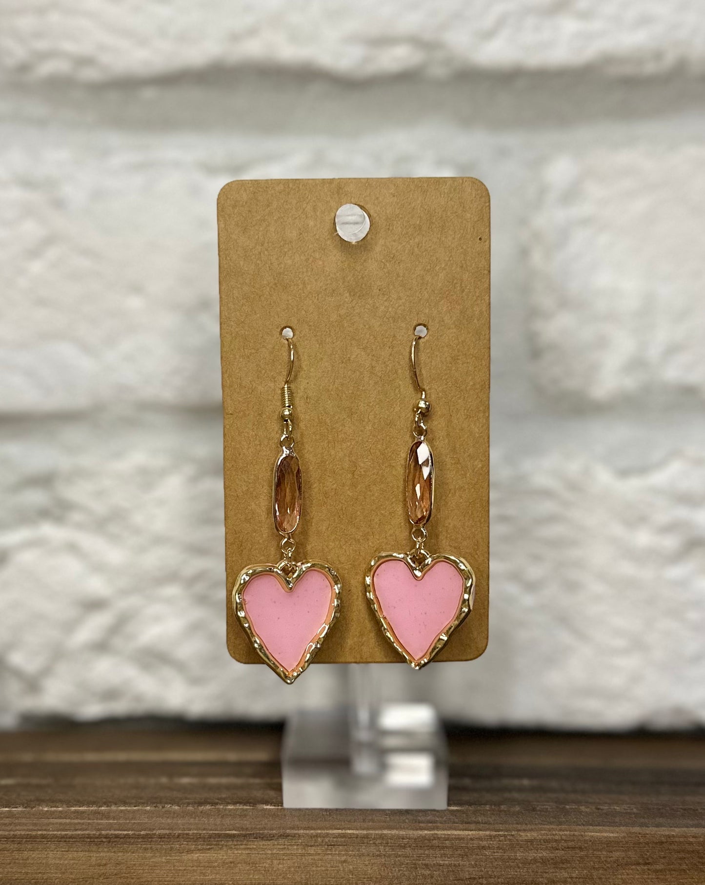 Pink heart dangle