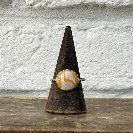 Yellow & Pearl Swirl