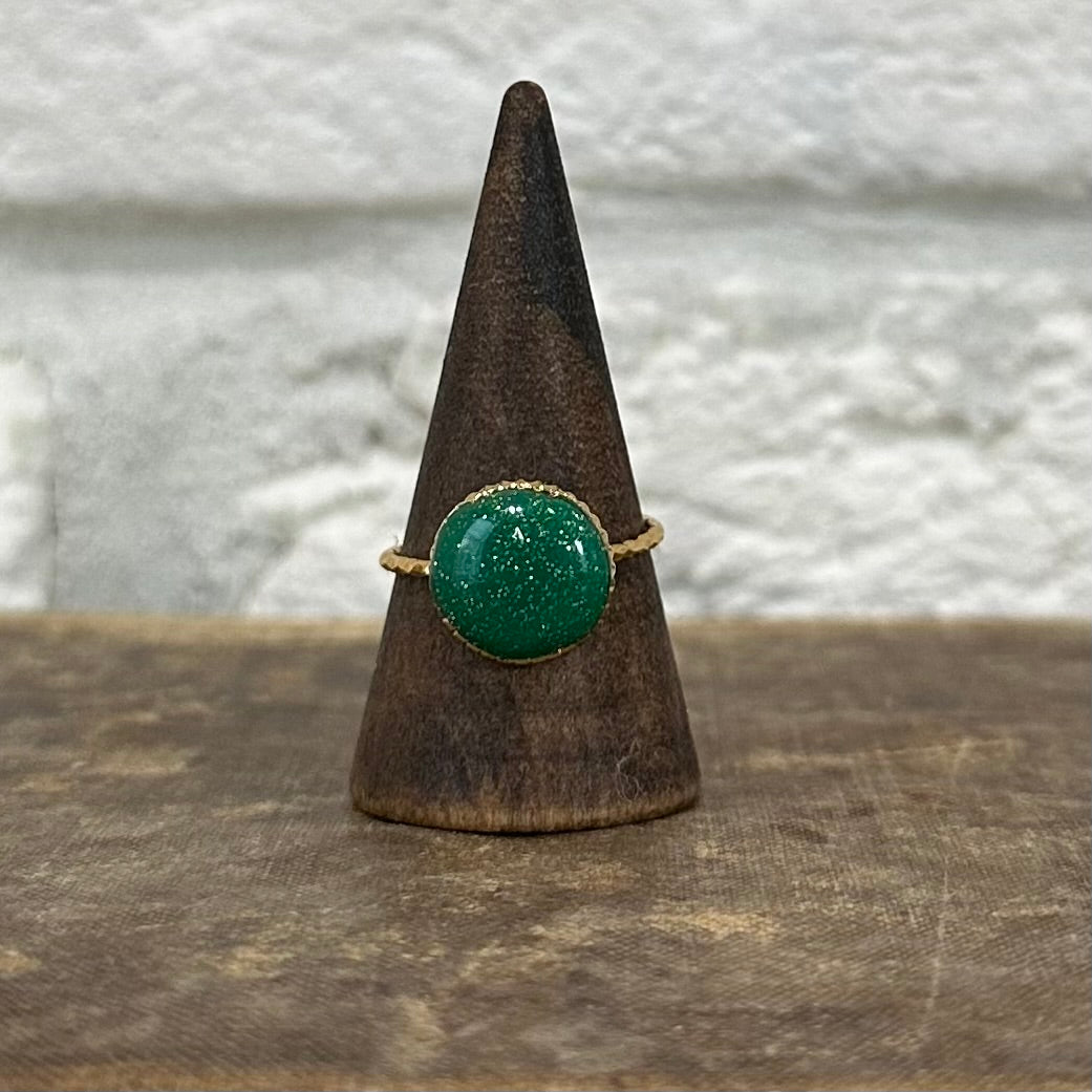 Green w/ gold glitter