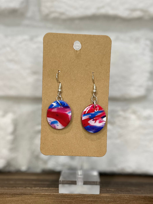 Red white & blue swirls