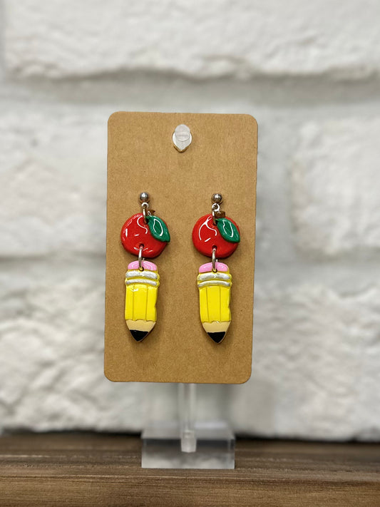 Apple with dangle pencil