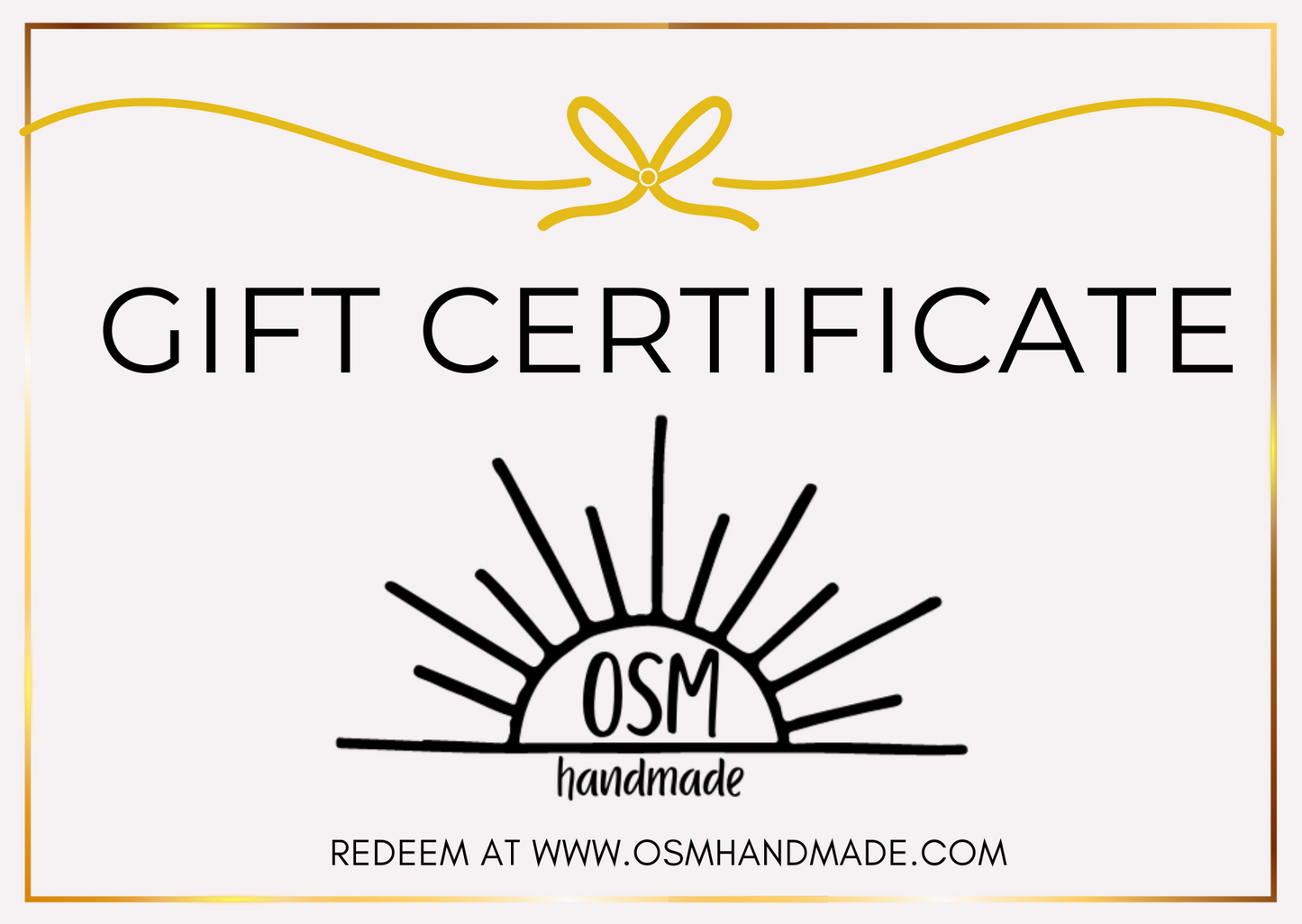 OSMhandmade gift card