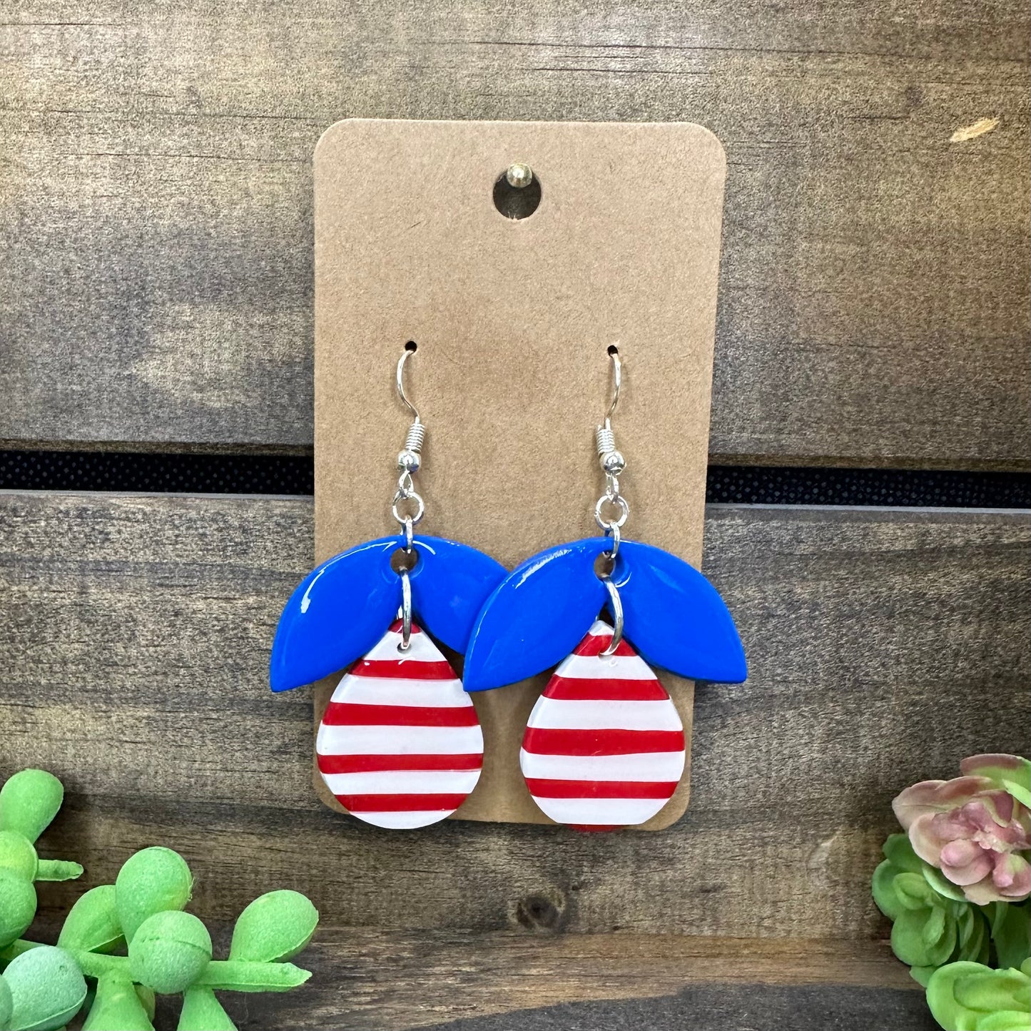 Patriotic striped with teardrop